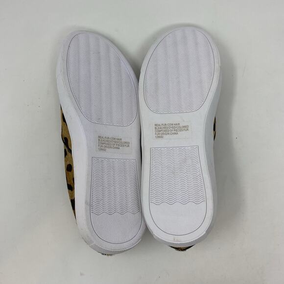 Steve Madden Shoes Womens 9 Cow Hair Flats Loafers Brown Leopard Cheetah Slip On - Picture 8 of 9